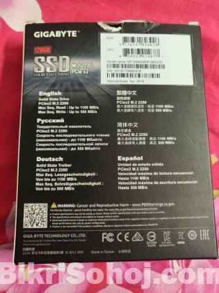 Gigabyte 128GB M.2 NVMe SSD